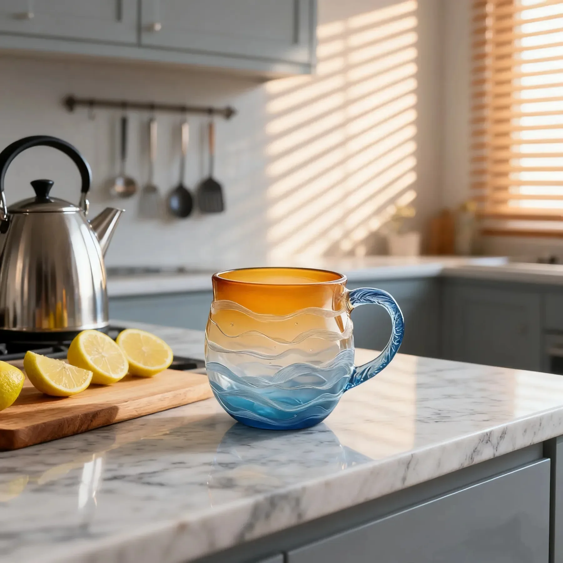 Sunset Mug Coffee Cup Sea Glass Design Ceramic Drinkware For Home Kitchen Bar Use Unique Gift Idea