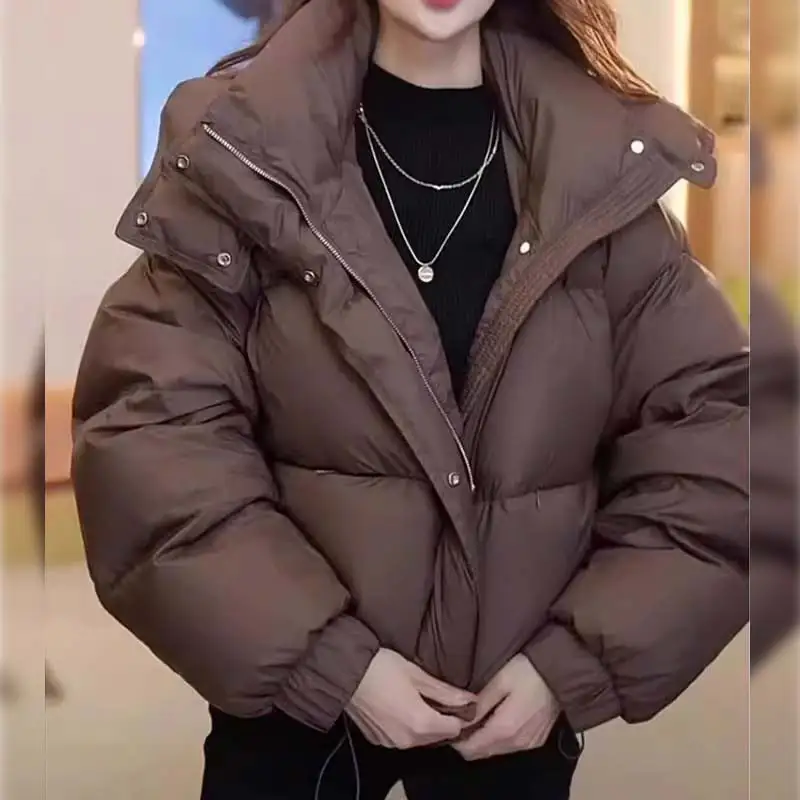 

Faionable Хаки женское пуховое хлопковое пальто с капюшоном Bread Sle зимнее пальто Thiened прямого кроя для поездок на работу чистый цвет другой