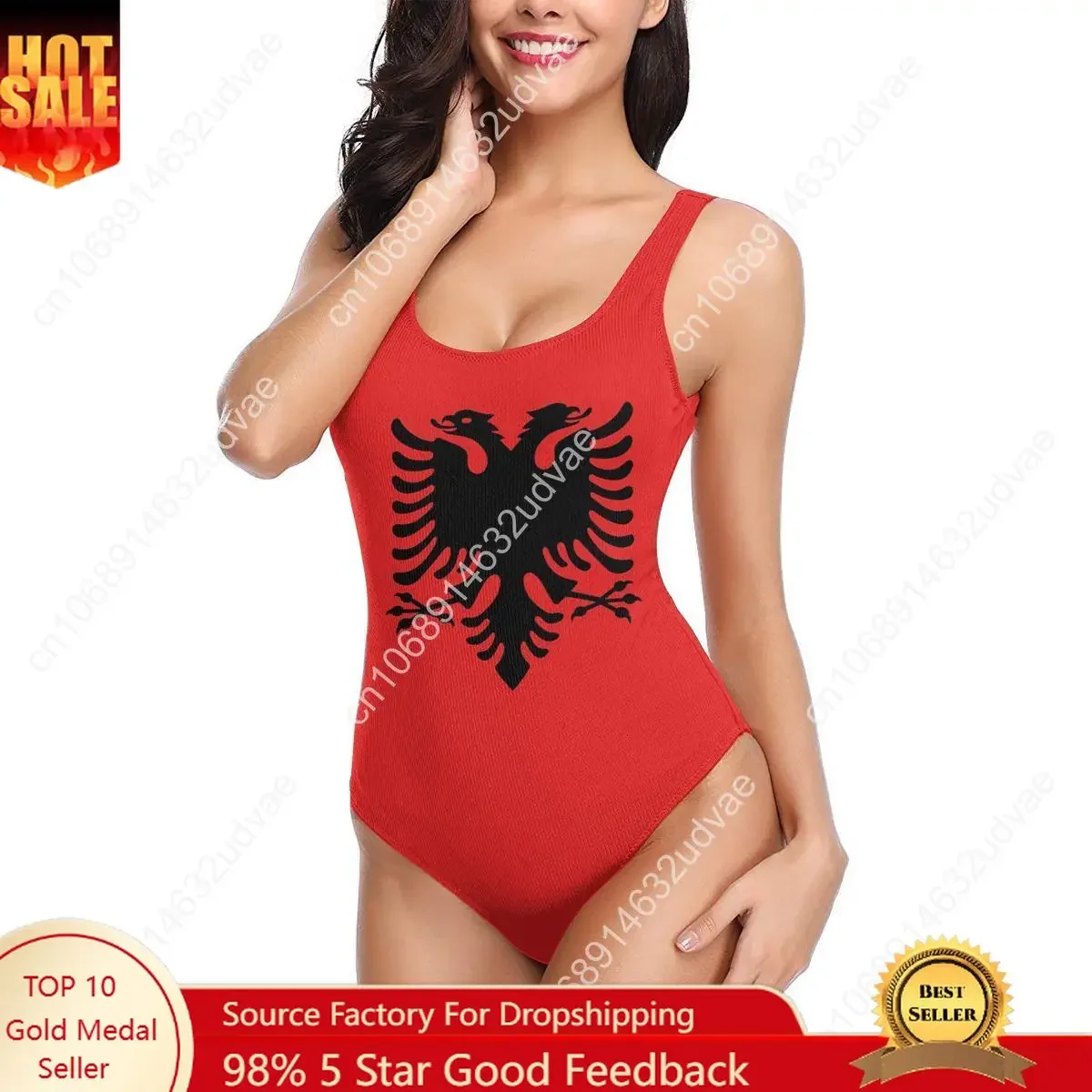 Flag Of Albania Exotic Bikinis Women Swimsuit Low Waist elastic Women swimming bathing suit SwimSuit M3