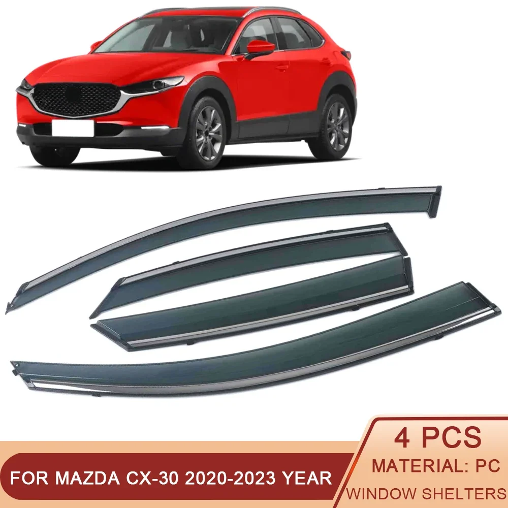 

For Mazda CX-30 2020-2023 Car Window Sun Rain Shade Visors Shield Shelter Protector Sticker Exterior Accessories