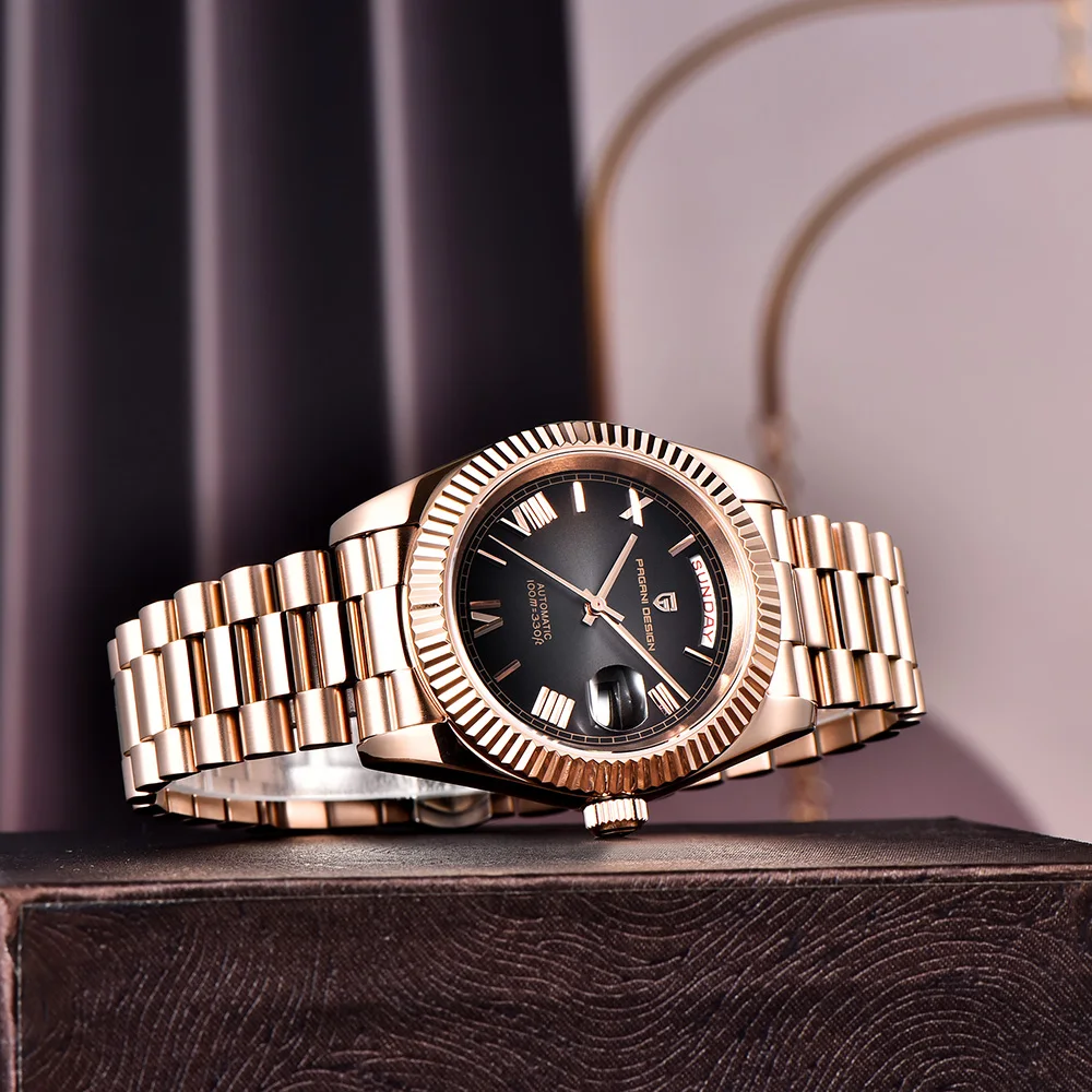 2025 Pagani design new 40mm Rose gold series men's watches luxury automatic mechanical watches men's AR Sapphire stainless steel