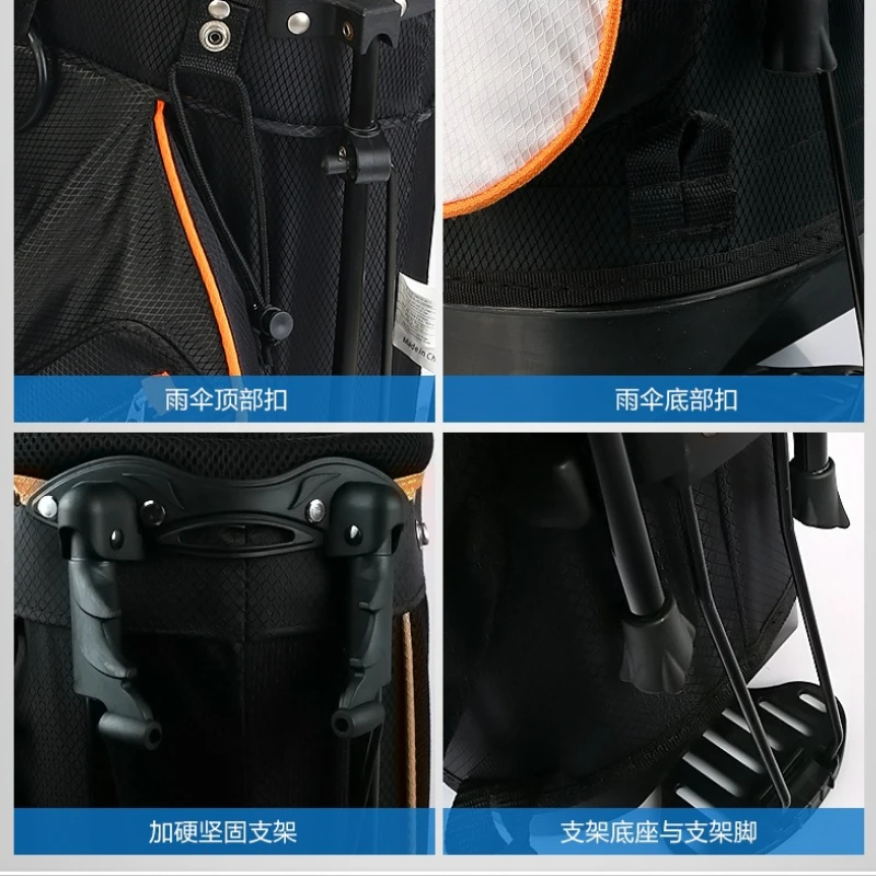 PGM Golf Bag for Men and Women 14 Holes Pvc 2.3kg Lightweight Nylon Golf Club Bag Portable Version Golf Stand Bag QB027