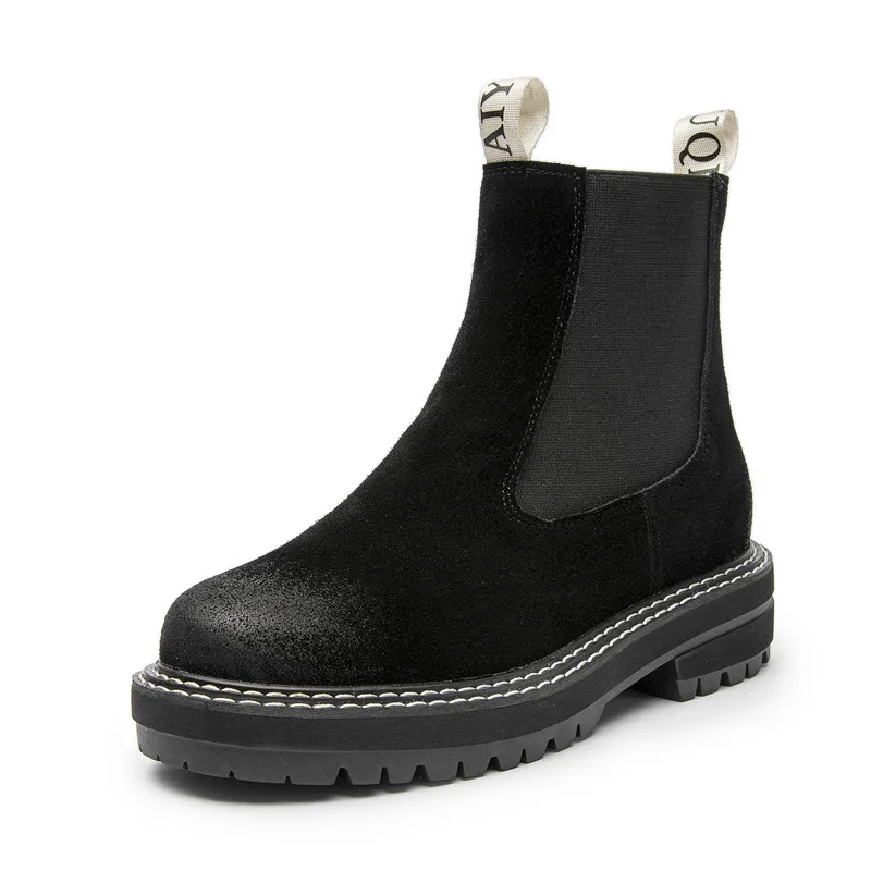 StephanBoots en cuir véritable pour femmes, bottes Marton All-Match pour dames, tendance automne et hiver, bottes de rinçage à l'offre elles optiques, 2025