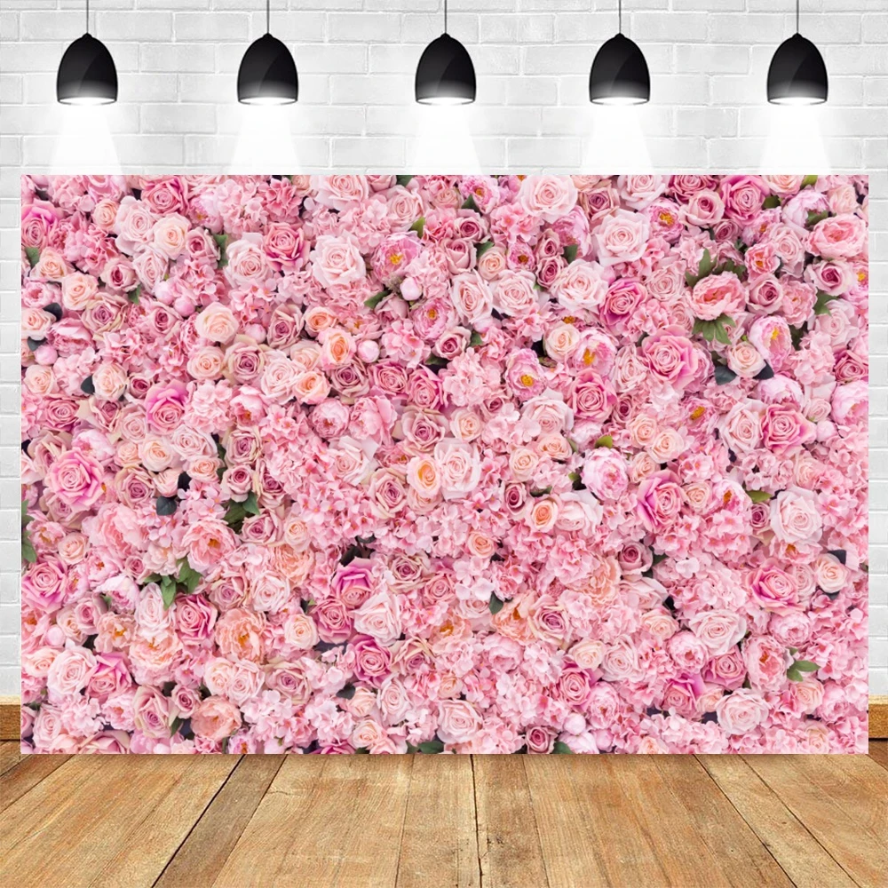 Floral Flower Backdrop for Photography Baby Shower Bridal Wedding Birthday Party Decor Photo Background Mariage Ceremony Props