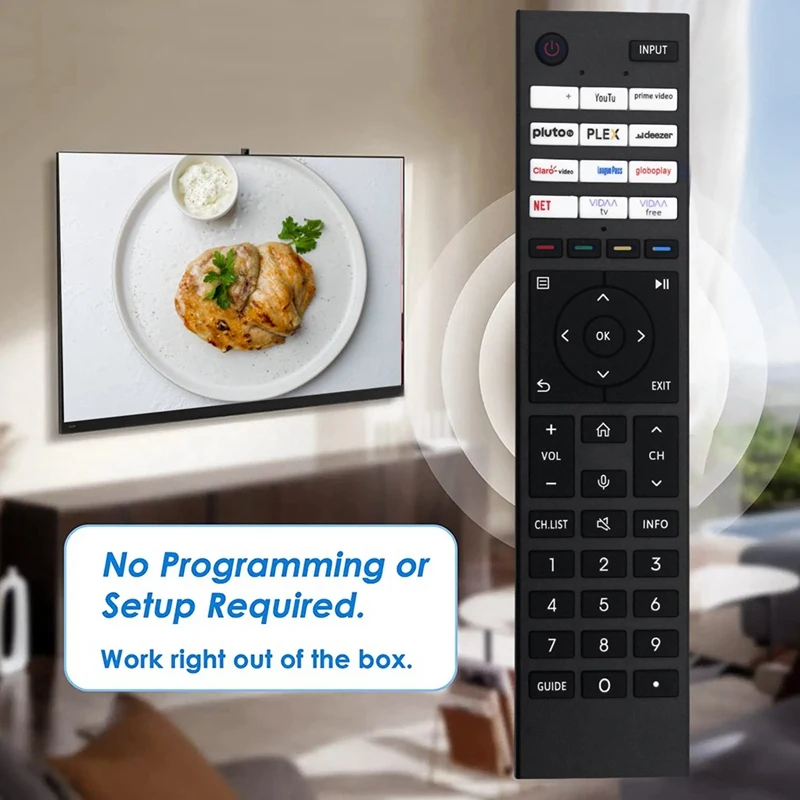 Replace CT-95051 Remote Control For Toshiba 4K Smart Android LED TV Remote Control