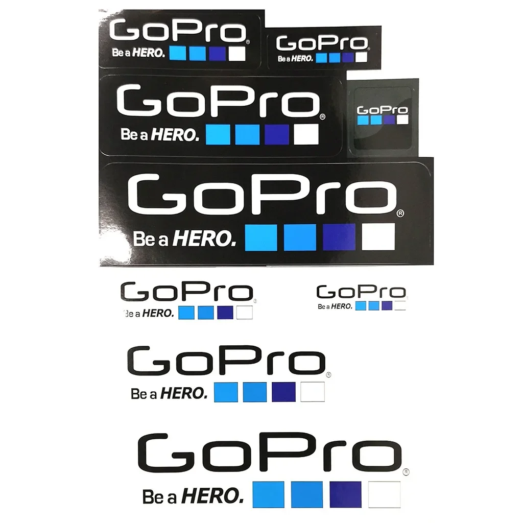 For Gopro Sticker Decal Set Helmet Protective Film Decorative Logo for Gopro Hero 12/11/10/9 Sports Camera Stickers Accessories