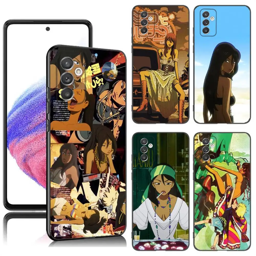 Capa de telefone Michiko Malandro para Samsung S24,23,22,30,21,10,9,Ultra,Plus,Lite,FE,5G Capa macia preta
