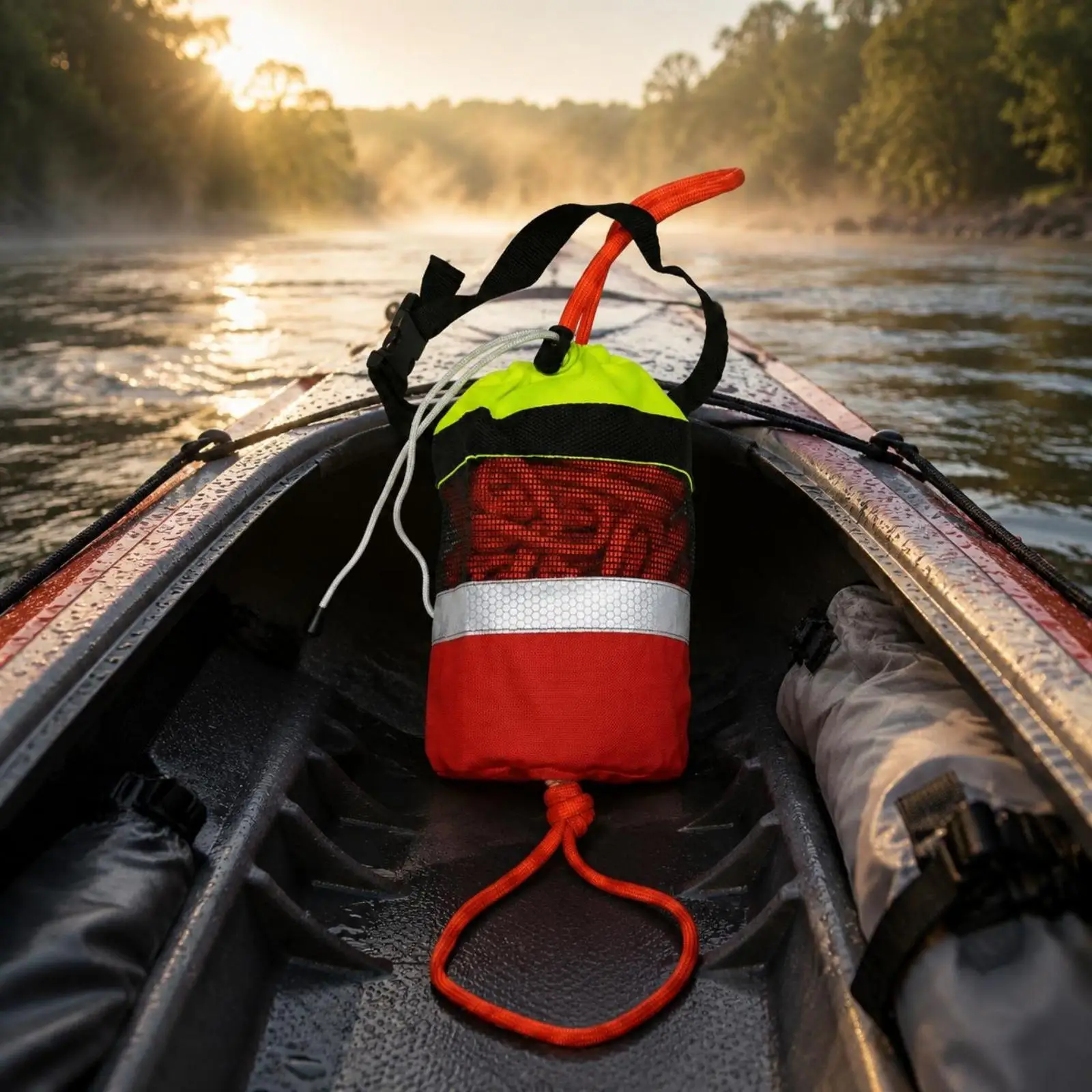 Rescue Throw Rope Portable Reflective Water Rescue Throw Bag for Outdoor Emergency Activities