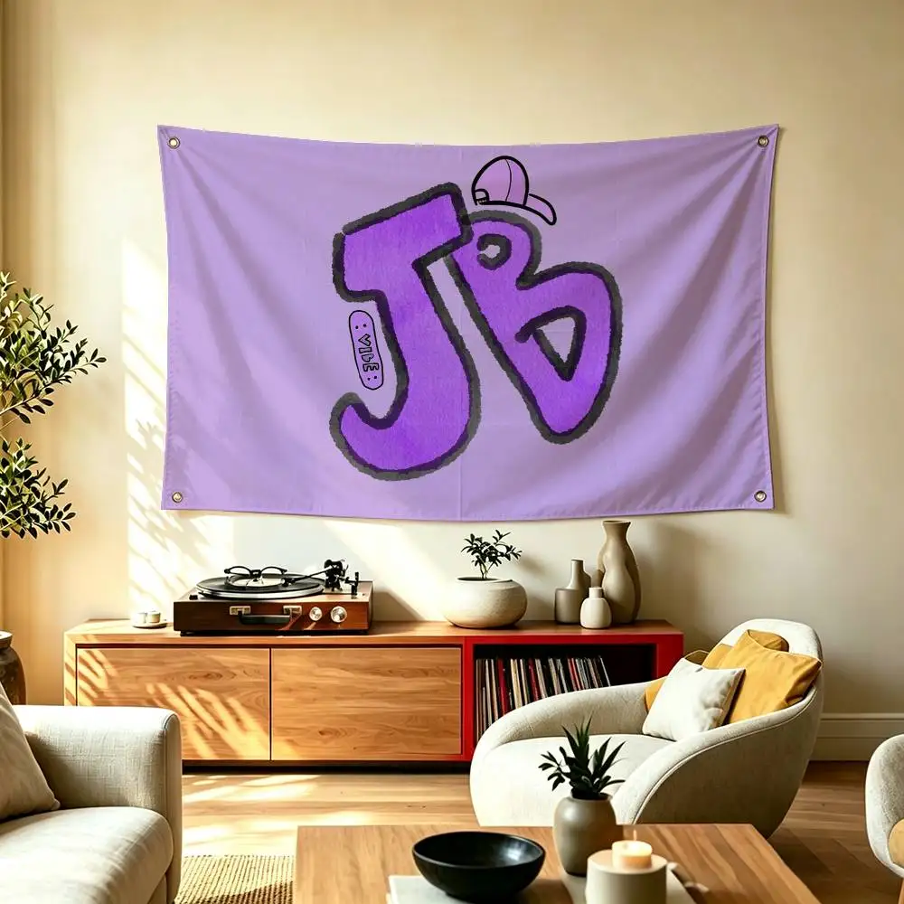 Cool Singer J-Justin Fashion  Flags Wall Hanging Tapestry Outdoor Garage Room Decorative flag Background Blanket