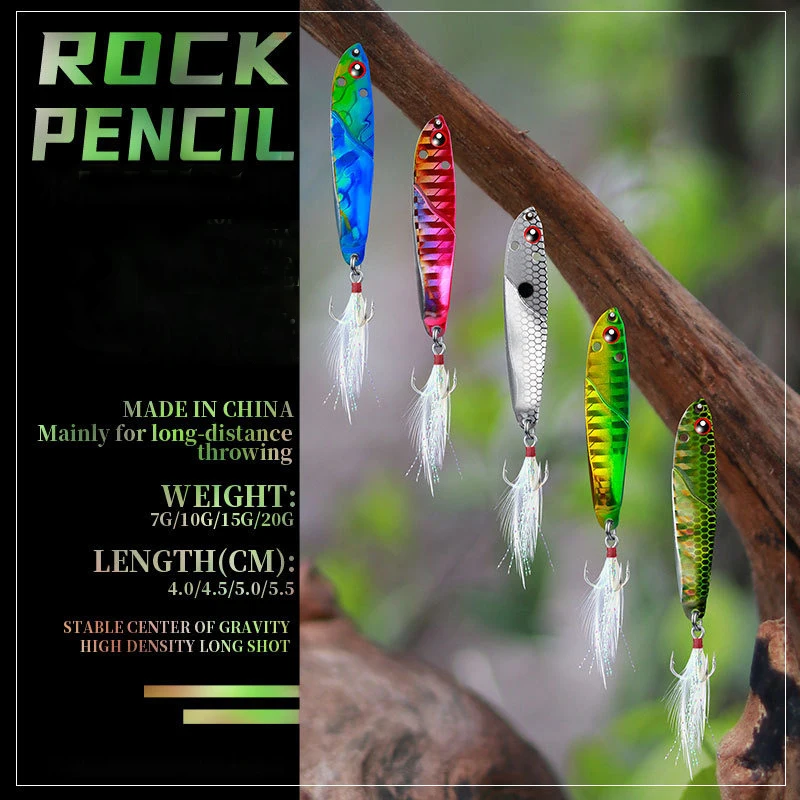 1PC Metal Jig 3D Fish Bait Tackle Trout Shore Drag Cast Jigs 7g 10g 15g 20g Slow Jigging Lure Sea Fishing Lures view 6