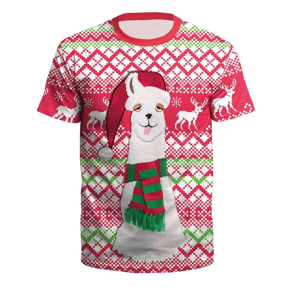 New Men\'s clothing Patterned t-shirt Christmas Snowman 3D Printed T-shirt Men/Women Fashion Casual Short Sleeve Christmas Shirts