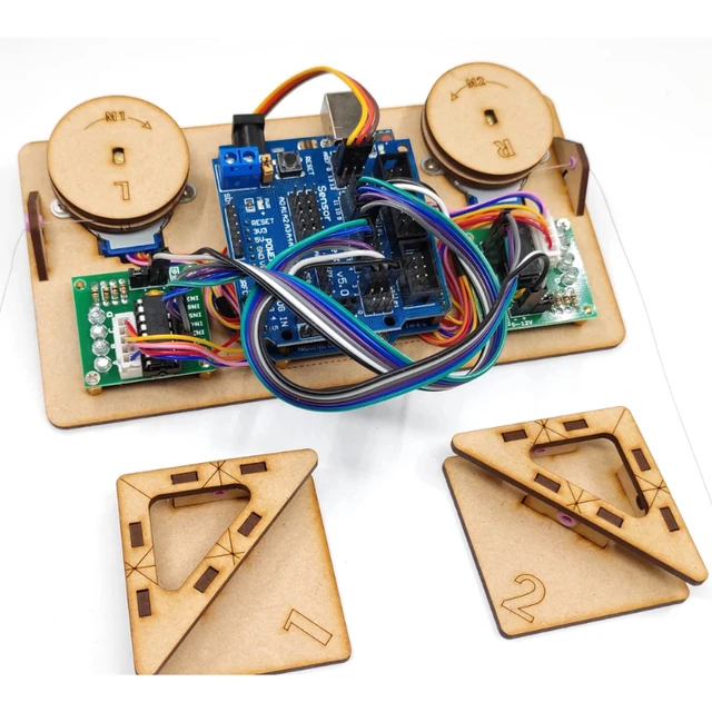 Robot do malowania ścian z ploterem kablowym dla Arduino, zestaw DIY, wykres polarny z silnikiem dla UNO, programowalny robot dla początkujących.