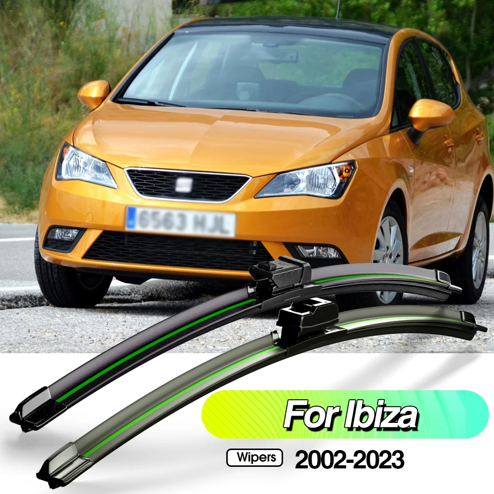 For Seat Ibiza 6L 6J 6F KJ 2002-2023 2pcs Front Windshield Wiper Blades Windscreen Window Accessories 2003 2005 2008 2016 2017