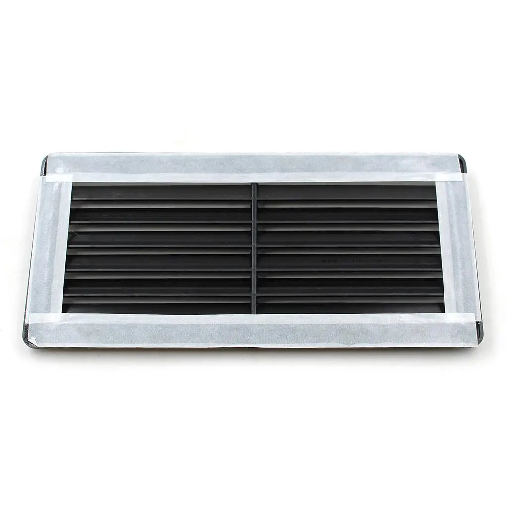 RV Marine Boat Louver Vent Black ABS Plastic 5 Slot Square Design Durable Air Flow Vent for Caravan Yacht
