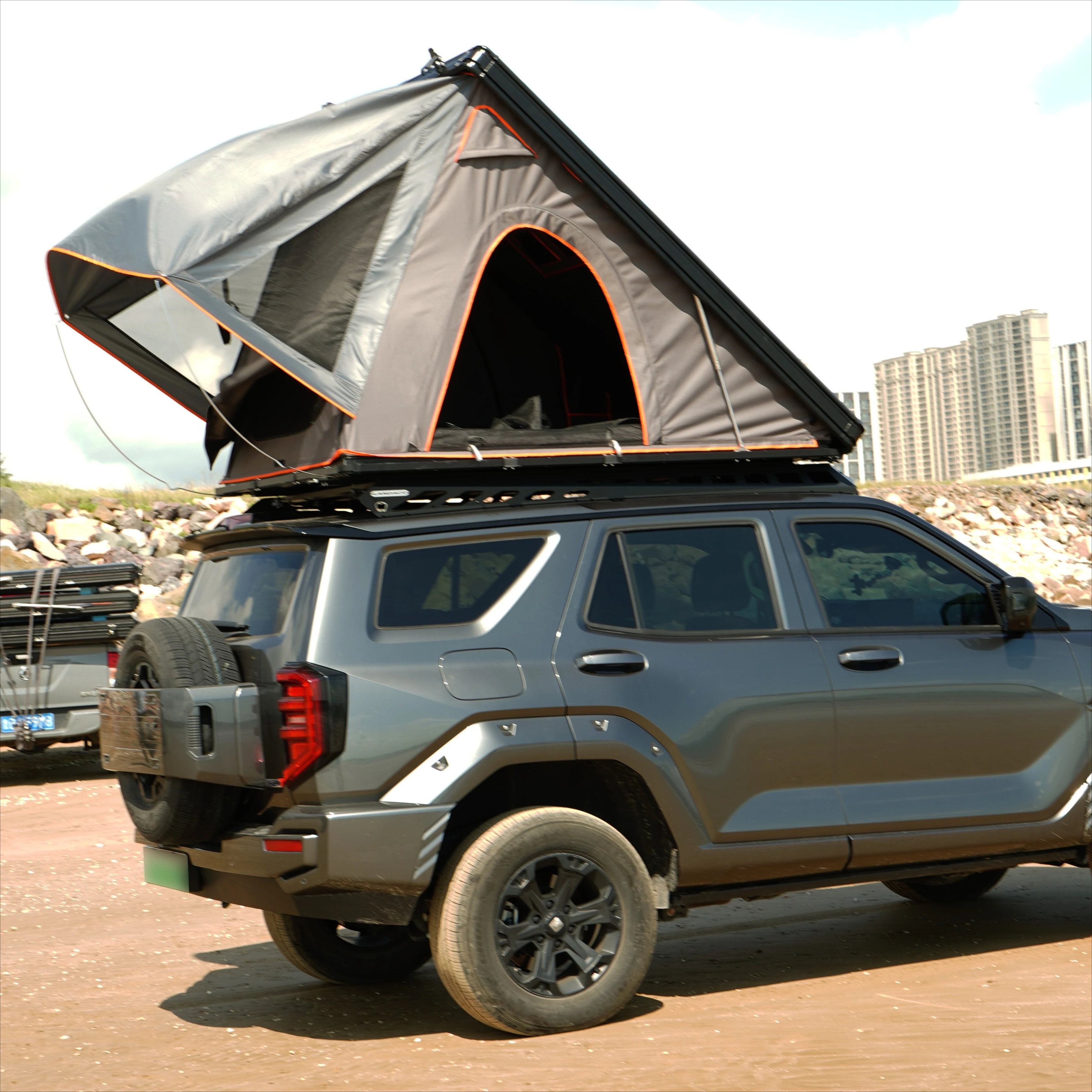 Aluminum Alloy Frame Oxford Ultra-thin Double Layer Four-season High Load Capacity Large Space Car Camping Overland Rooftop Tent