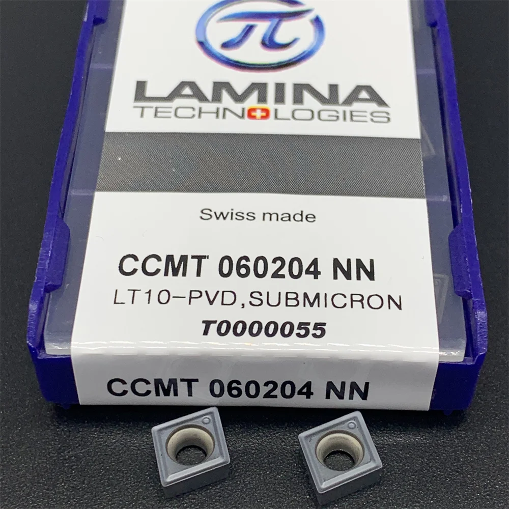 LAMINA CCMT060204 NN LT10 PVD Cylindrical Turning Tool Premium PVD Carbide Blade for Efficient Metal Machining Projects