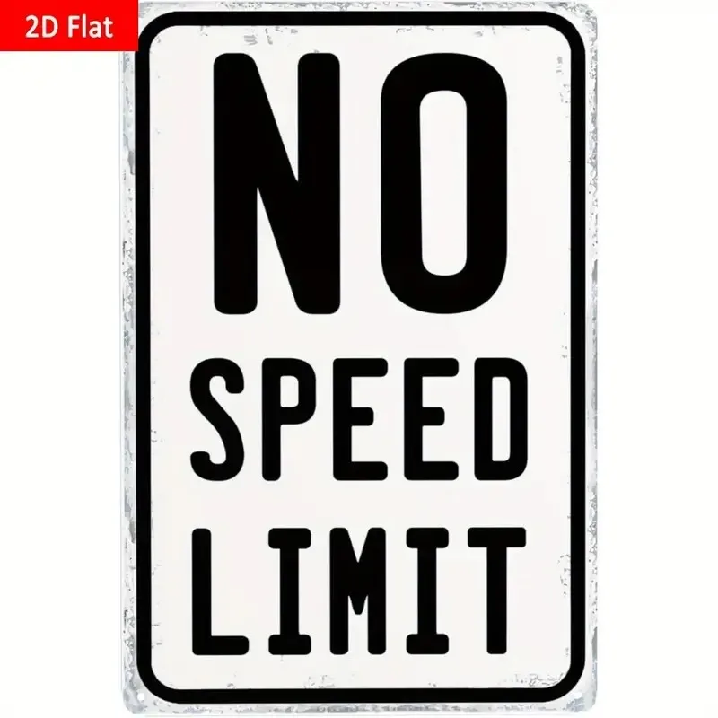 2D Flat- Decorative Sign and Plaque 2D Flat Metal Aluminum Sign Vintage 