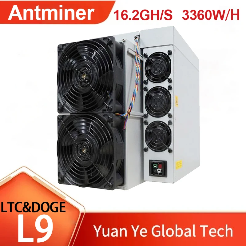 Nowy Antminer L9 Asic Miner LTC DOGE BEL Mining 16G Hashrate 3360W Power Scrypt Algorithm Litecoin Dogecoin Miner Bitmain Offical