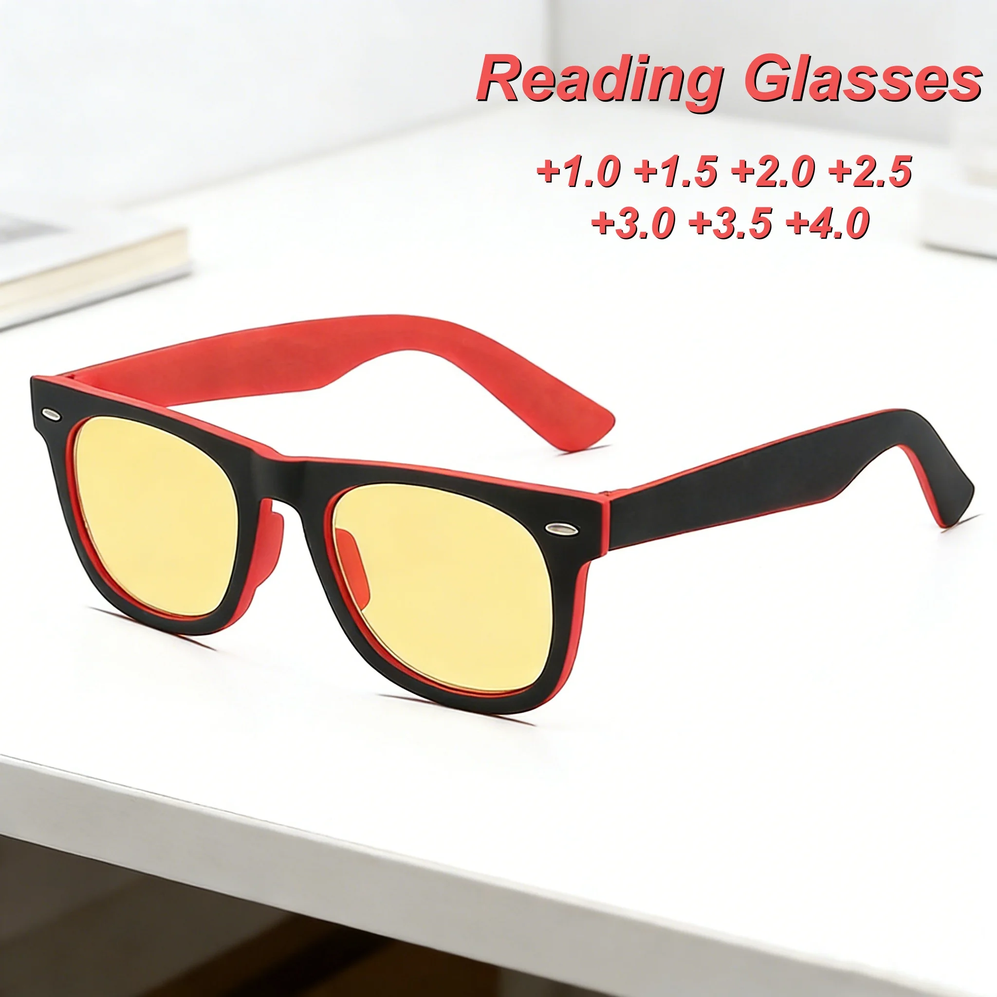 

New Fashion Large Frame Night Vision Women's Reading Glasses Ultra Light Neutral Night Driving Special Anti Blue Light Glasses