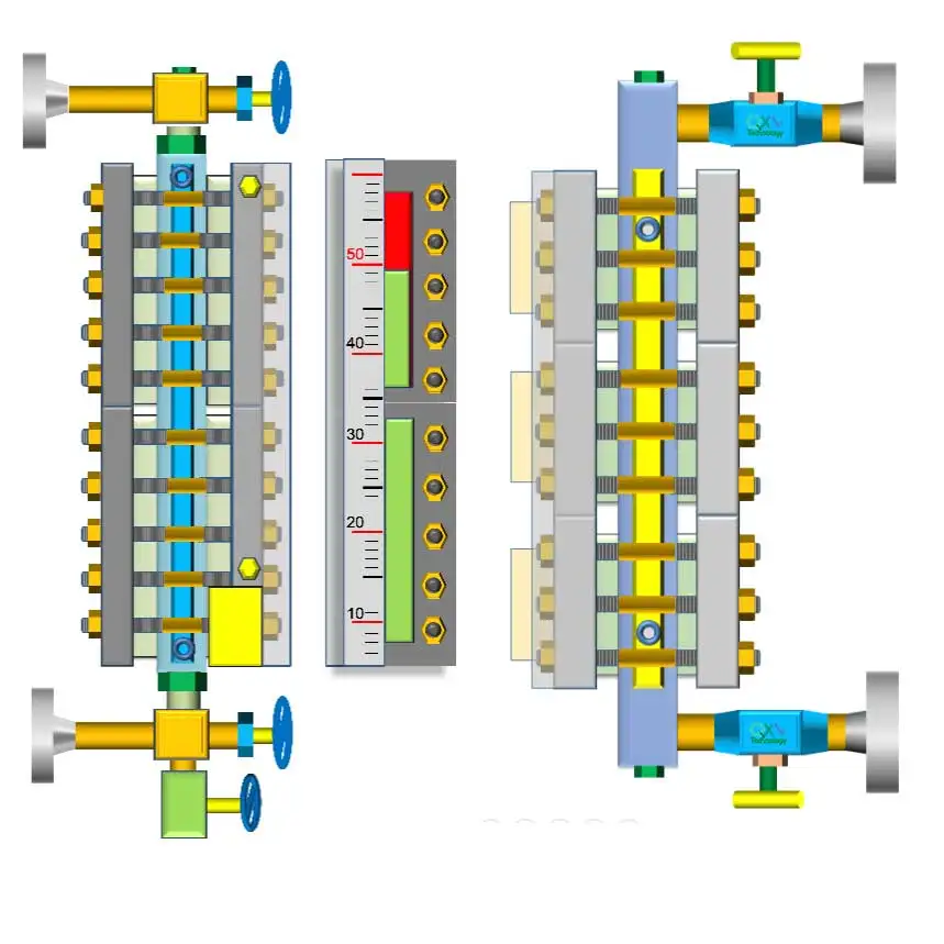 YUNYI glass level gauge indicator boiler level sight high pressure high temperature boiler  hydraulic tank  level control boiler