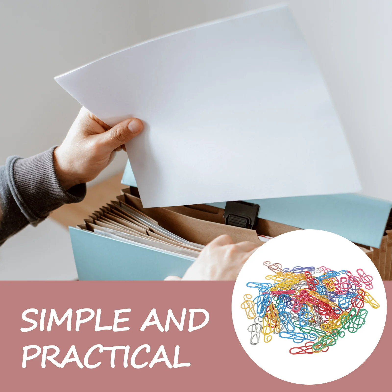 50 قطعة من مشابك الورق بتصميم ملاحظة الموسيقى الإبداعية، مشابك مستندات معدنية موثوقة لتنظيم ملفات المكتب والمدرسة #4