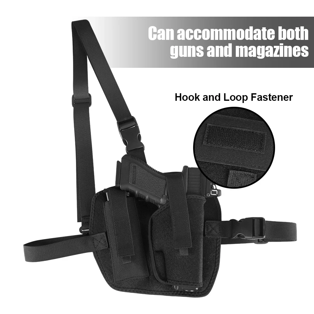 Multi-Purpose Outdoor Tactical Neoprene Shoulder Holster Breathable Concealed Underarm Gun Bag for Hunting Flexible Chest Tool
