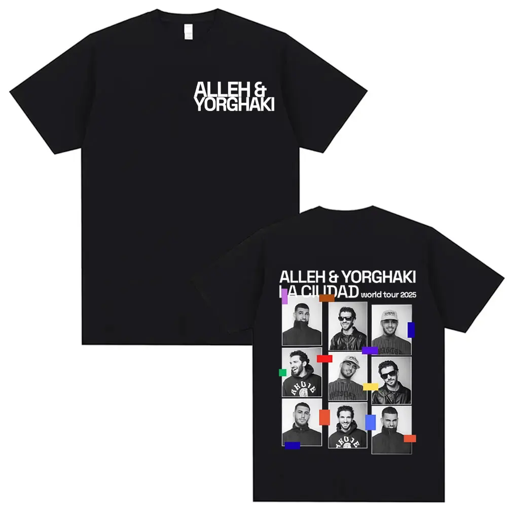 

Alleh & Yorghaki La Ciudad Worid Tour 2025 Printed T Shirt Tops Men Women Harajuku Vintage 90s T-shirts Summer Tshirt Streetwear
