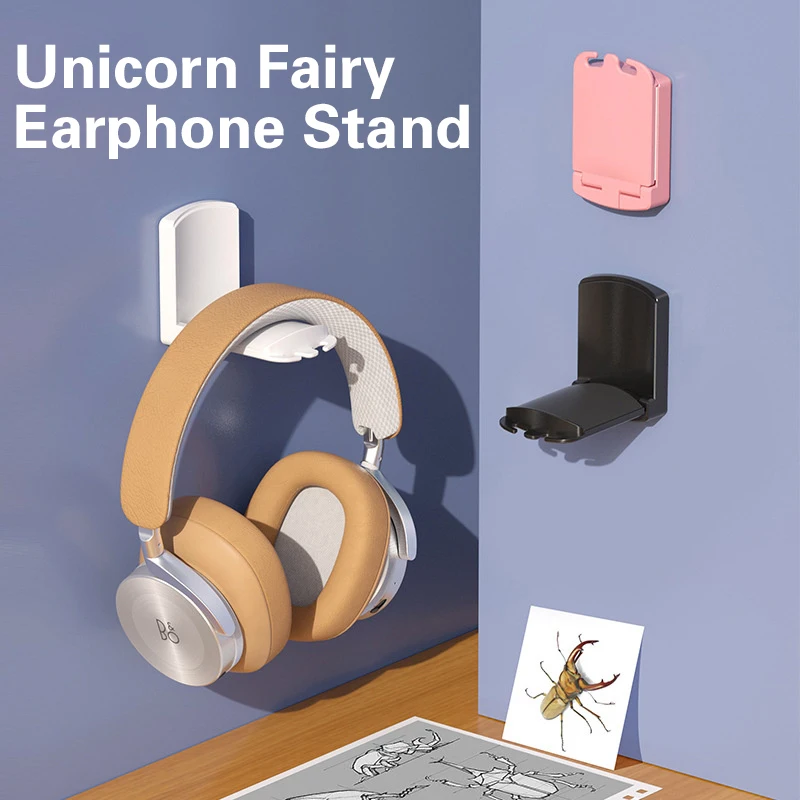 Gancio per supporto pieghevole per cuffie Espositore per auricolari Gancio per staffa per cuffie pieghevole di alta qualità sotto la scrivania Montaggio a parete