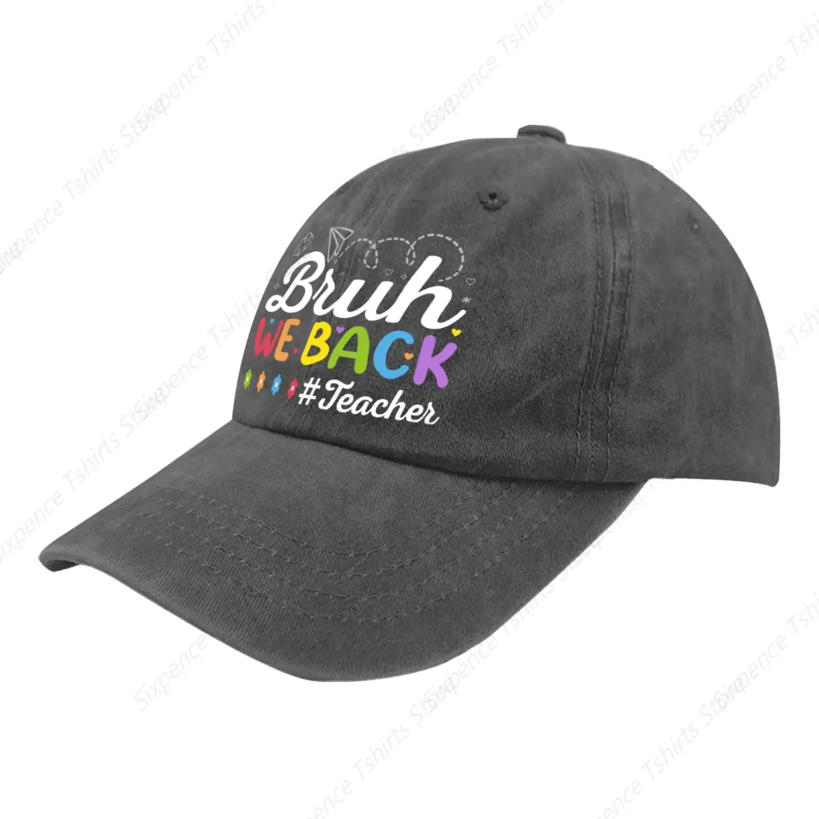 Bruhs We Back Teacher First Day of School Hats Hat Pigment Black Womens Baseball Caps Gifts for Dad Golf Cap