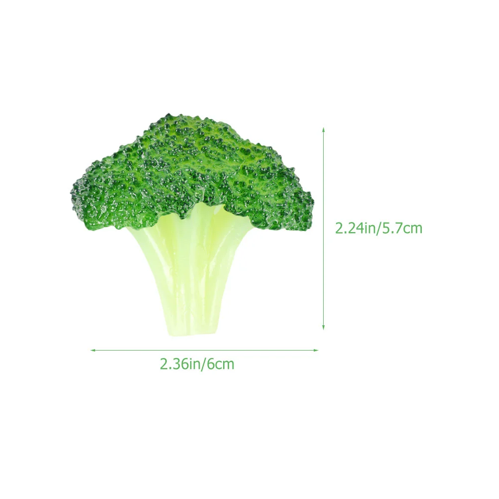 3 Pcs Broccoli Model Artificial Vegetable Models Lifelike Fruit Decorations Green Props Child
