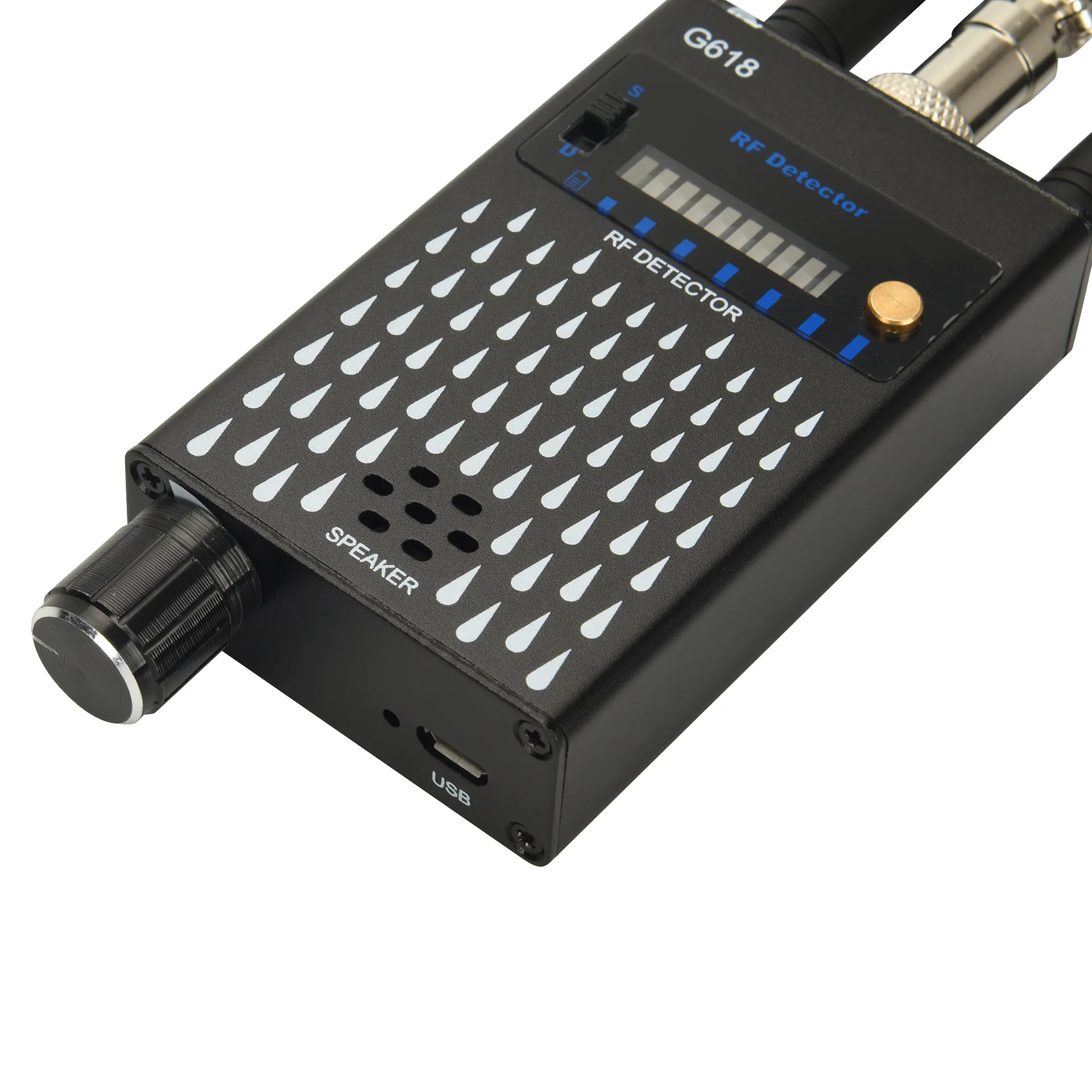 RF Signal Scanner Adjustable Sensitivity to Filter Noise Locate Wireless Bugs Pinhole Cameras Car-Mounted GPS Trackers Precisely