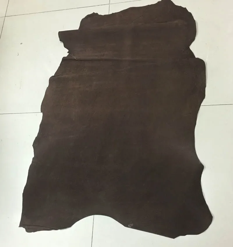 Coffee Genuine Pig Split Suede Lining Leather Hide Material Shoe Insole Sale By Whole Piece