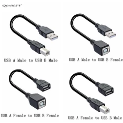 Cable USB 2,0 tipo A hembra A USB B macho para Escáner de impresora, adaptador de Cable de extensión de impresora, 30cm