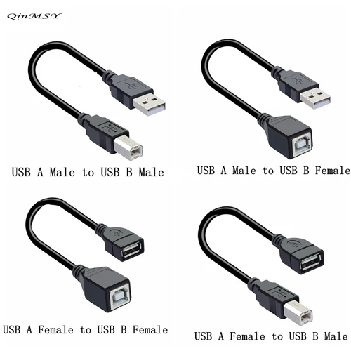 USB 2,0 tipo A hembra a USB B macho escáner Cable de impresora USB Cable de extensión de impresora adaptador 30cm