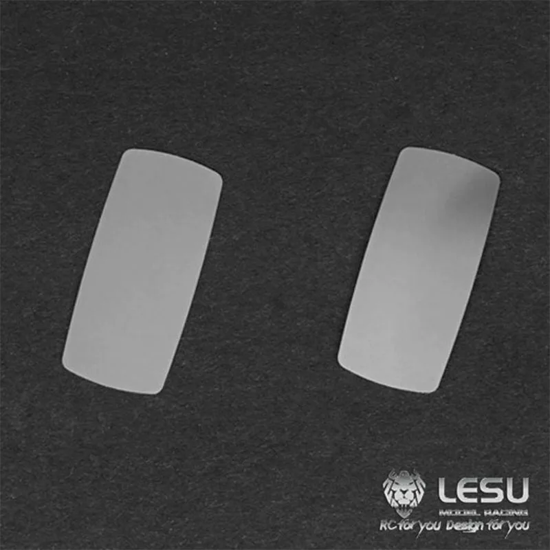 LESUmodel-RCRD-A0001-ZK-1 Placa Espelho Retrovisor, Aço Inoxidável, Acessório Simulação, DIY Acessório Retrofit