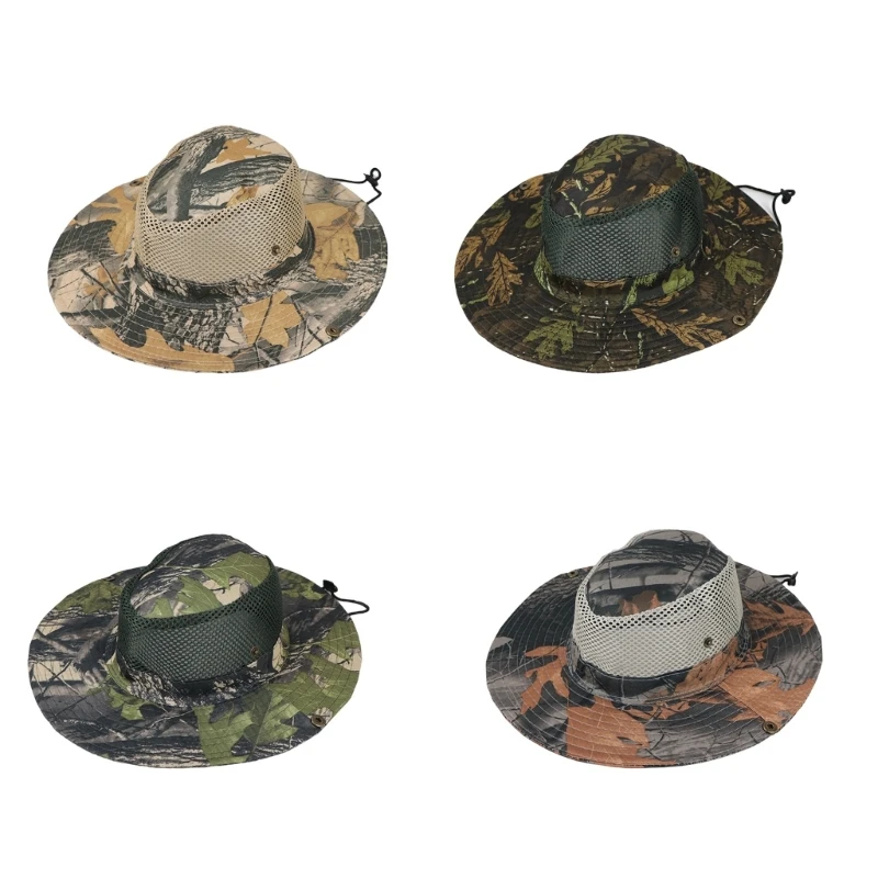 Outdoor Campings Hat Mountaineering Hat Large Brims Hat Sun Hat Visors Mesh Wide Brims Hat Fisherman Safaris Hat Sun Hat