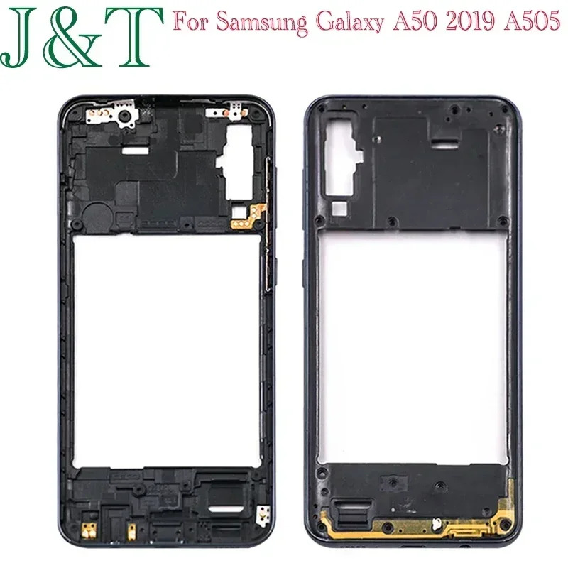 New For Samsung Galaxy A50 2019 A505 A505F Plastic Middle Frame Bezel A50 Battery Back Cover Rear Door Housing Case Replace