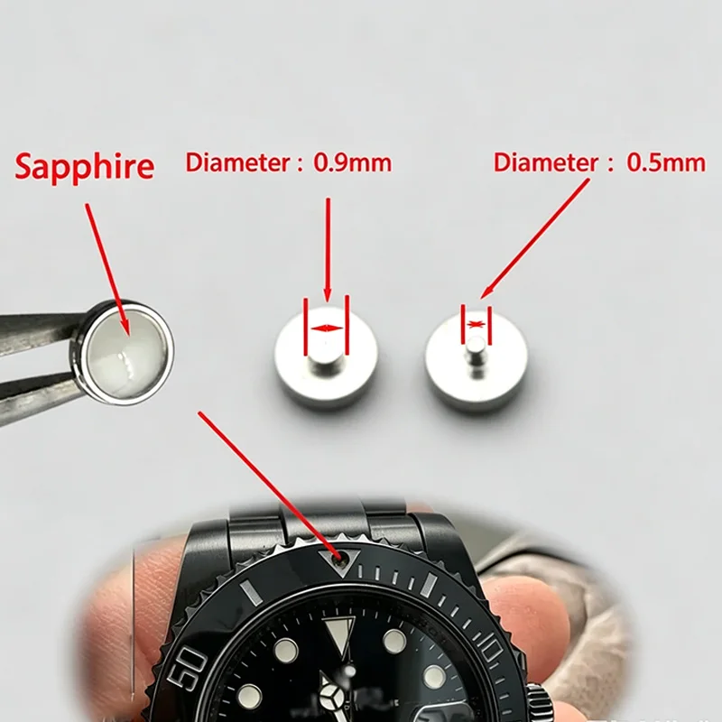 Sapphire Bezel Insert 1PCS Green Black Water Ghost Night Pearl Small Hole Blue Fluorescent Bead Fit Submariner Luminous Bead
