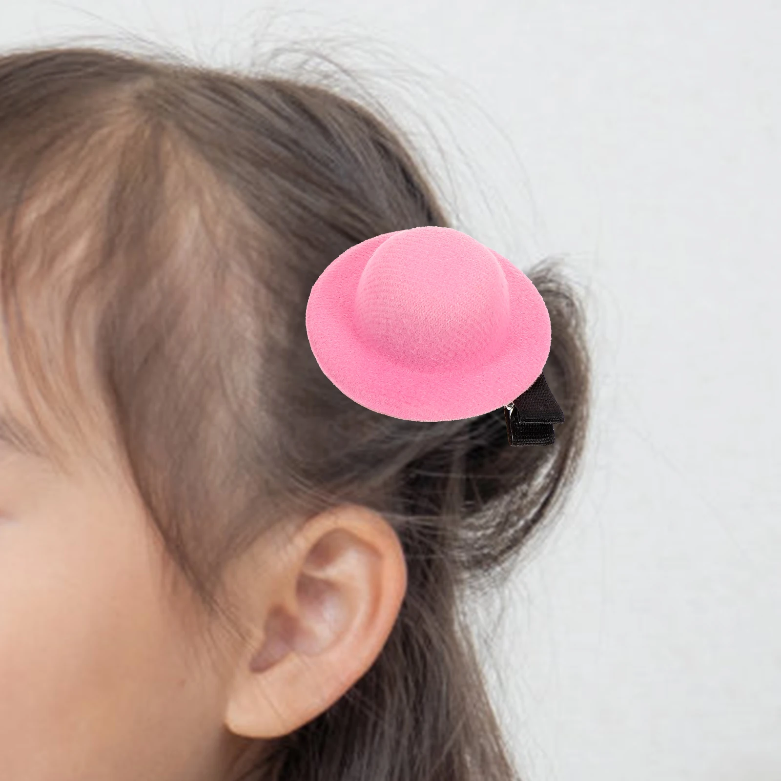 

5 Pcs Straw Hat Hair Clips Cute Decorative Accessories Girls Decorative Hat Hair Clip Tiny Jazz Pink Birthday Christmas Parties