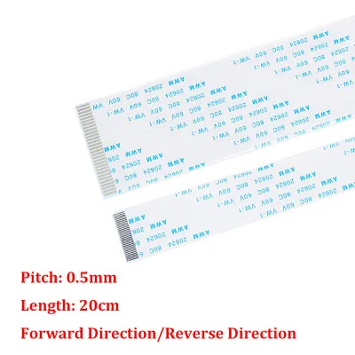 FFC Flexible Flat Cable Ribbon 4 5 6 7 8-80Pin Pitch 0.5mm AWM 20624