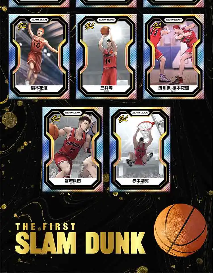 Anime Slam Dunk Card Full Set Signature Card Hot Stamping Card MVP Sakuragi Flower Road Rukawa Kaede ZR SSP Card Christmas Gift