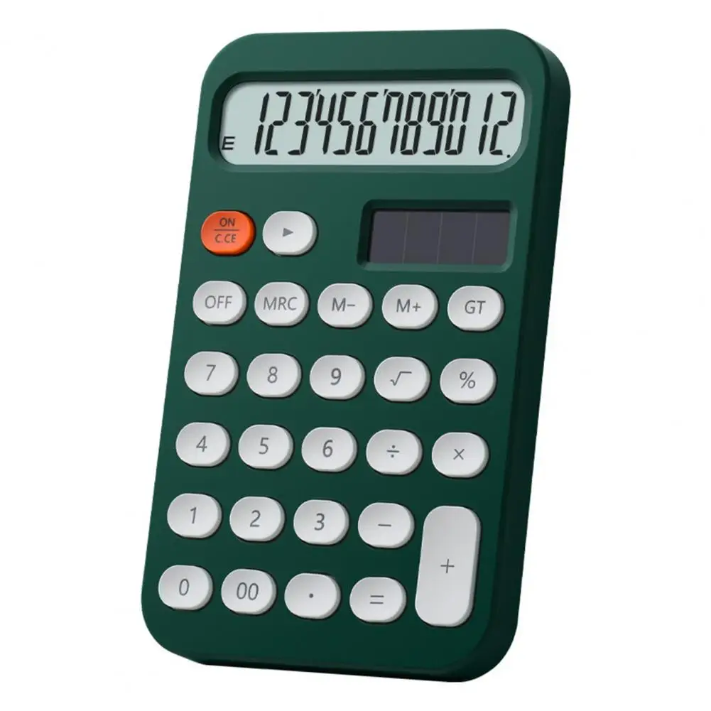 Mini Calculator Compact Mini Easy to Carry LCD Screen Responsive Button 12 Digits Mini Portable Student Office