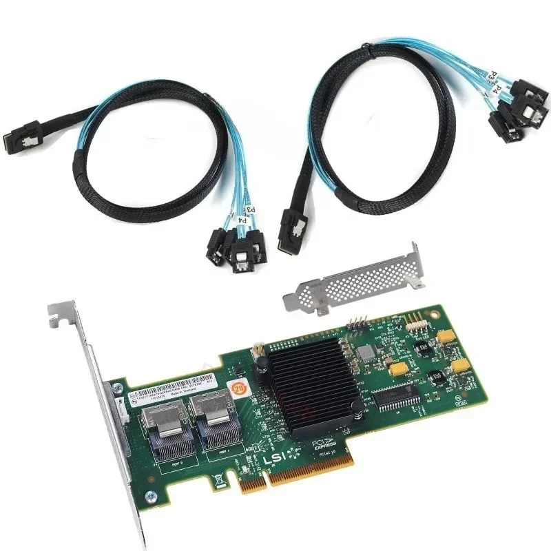 LSI 9240-8i 6Gbps SAS HBA 9211-8i HBA FW:P20 9211-8i IT Mode PCIe Expander Card unRAID 2* SFF SATA