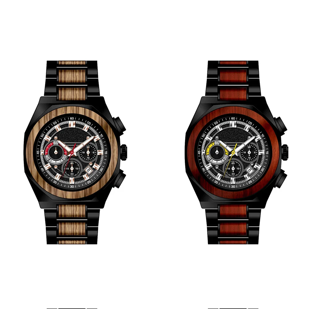 Customized New Men's Watch Series Alloy Interwood Classic Style Quartz Watch Wholesale