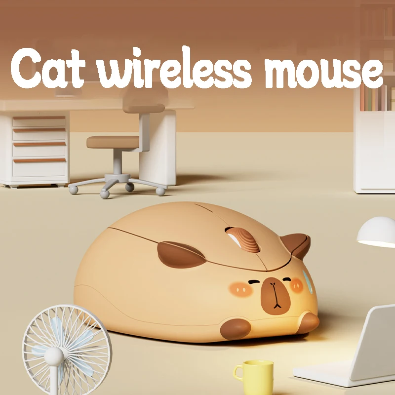 

New Cute 2.4G Wireless Mouse Cat Capybara Mini Mute Long Endurance Mouse Customization Abs Cute Mouse For Mac/Win/Linux Computer