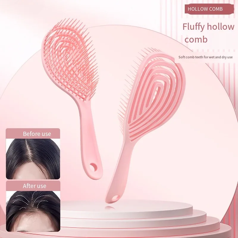 Scalp Massage Combs Hollow Out Hair Brush Detangling Tangled Hair Comb High Cranial Crest Salon Hairdressing Styling Tools 빗