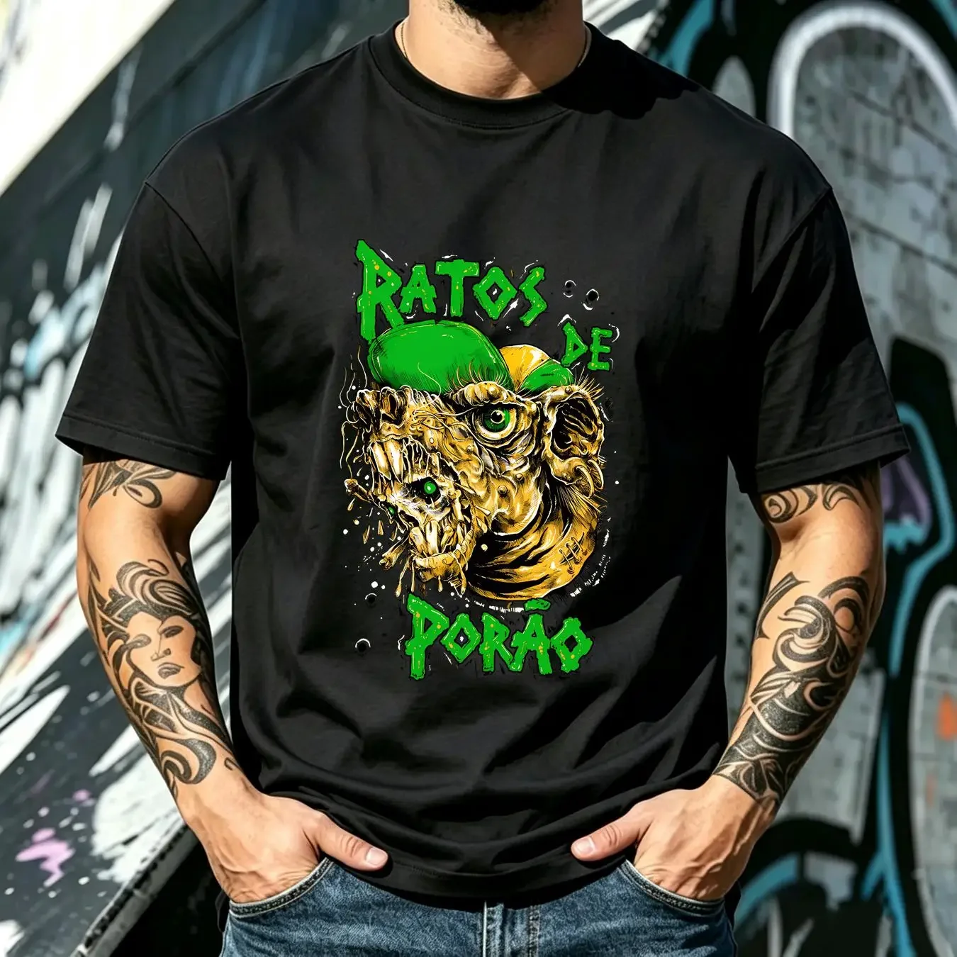 washed T Shirt RATOS DE PORAO S O D Municipal Waste Cryptic Slaughter Cro Mags vintage Washed fashion Soft Stretched Breathable
