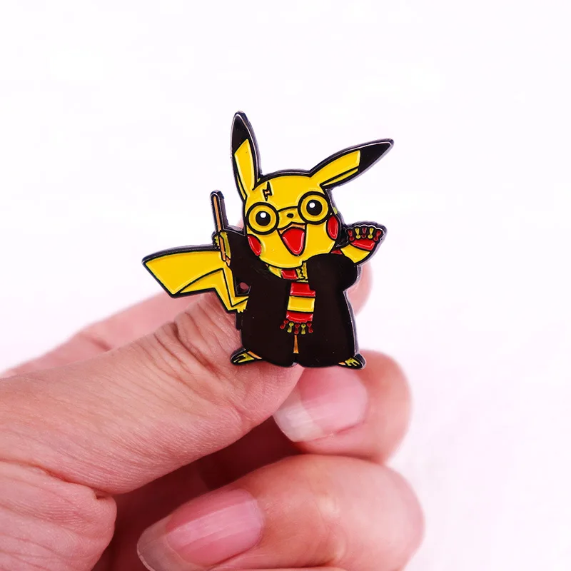 Pin kerah karakter permainan ajaib lucu untuk ransel Pin Enamel bros Pria Wanita dekorasi perhiasan koper Anime lencana