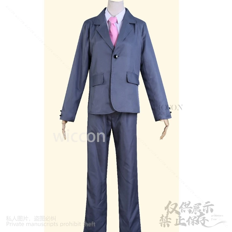 Anime Psycho Mobb 100 Cosplay Reigen Arataka Costume Suit Uniform Wigs For Woman Man Halloween Top Pants Roleplay Reigen Arataka