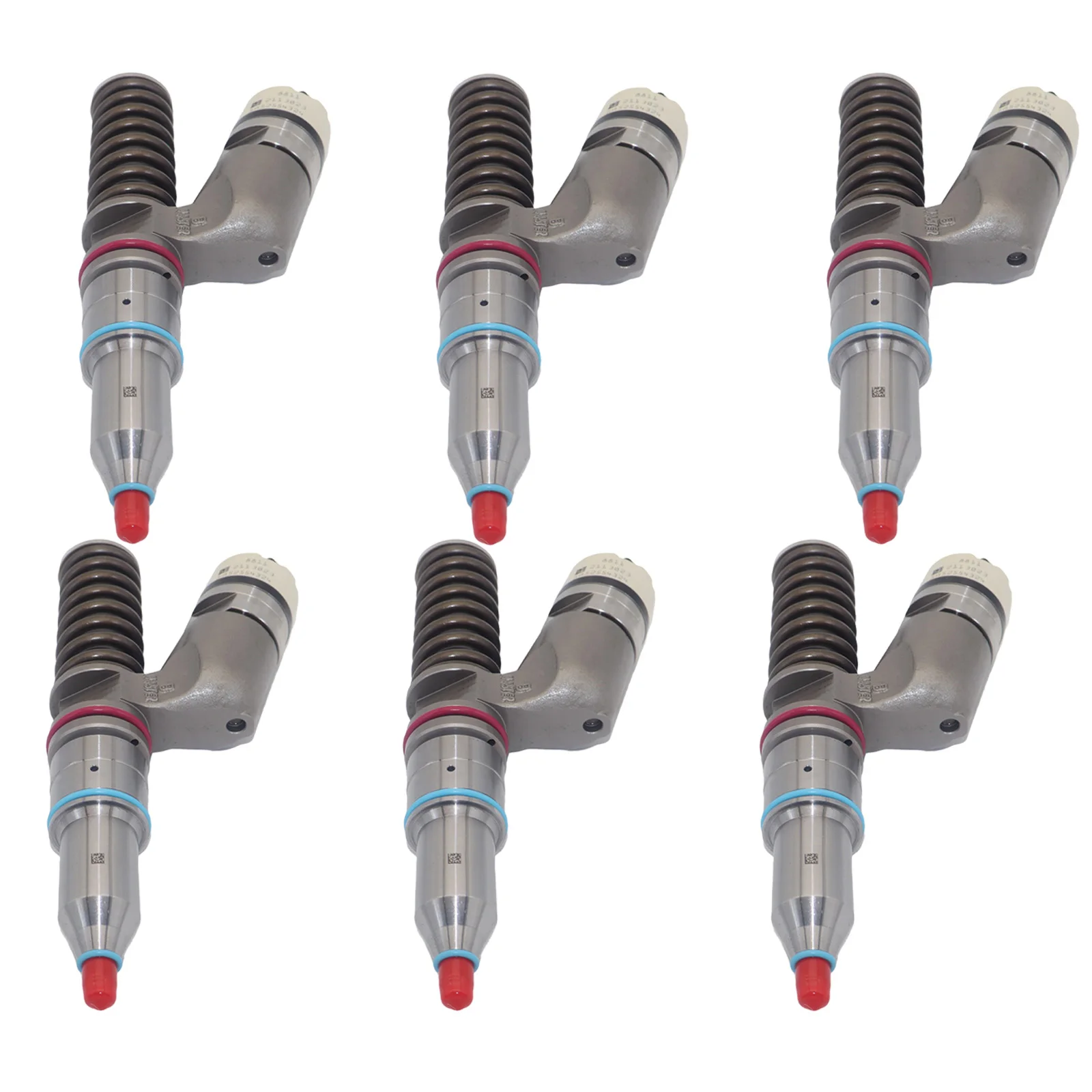 6PCS Diesel Fuel Injector 211-3023 Compatible for Caterpillar CAT C15 C16 C-15 C-16 3406E Engine